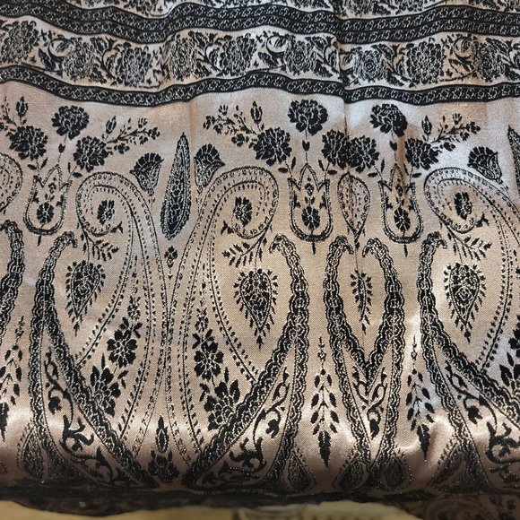 7th Ave Pink and Black Print Satin Skirt - Picture 3 of 8